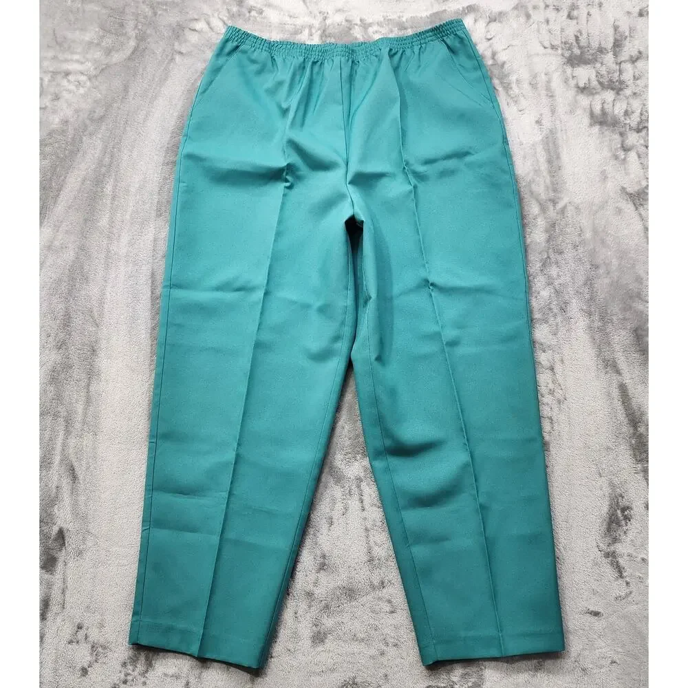 Vintage Blair Pants‎ 22W Blue Pull On Elastic Waist Tapered Leg Pockets Casual